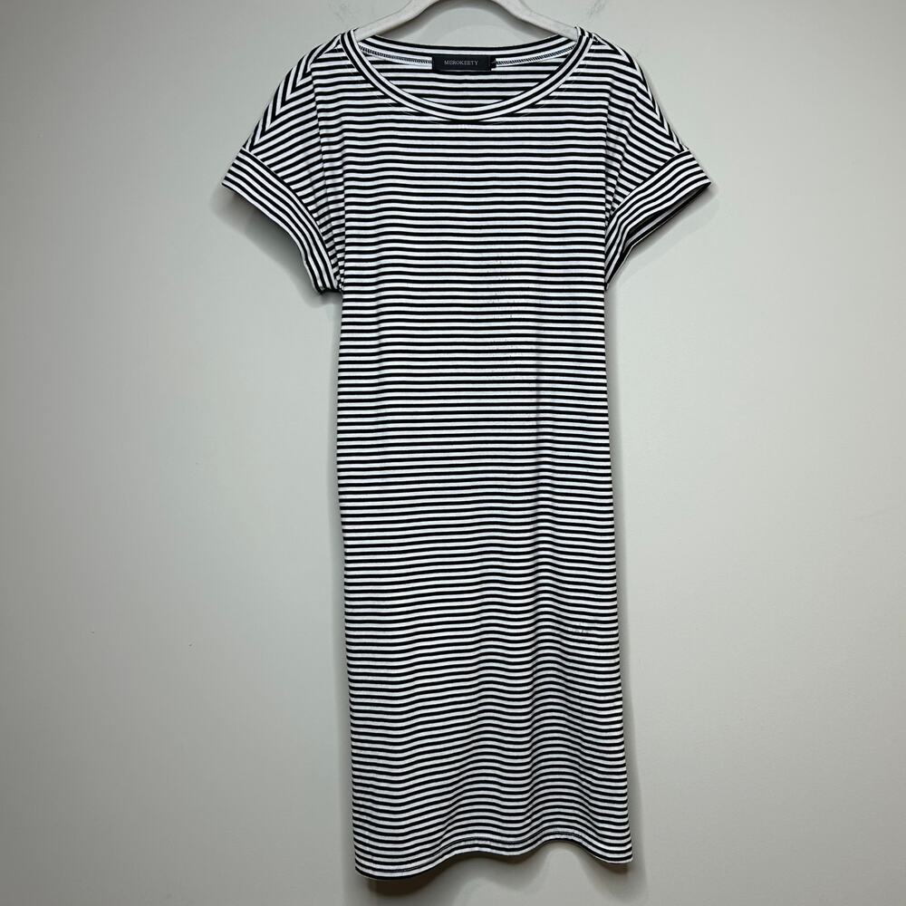 Merokeety Striped Cap Sleeve Dress Size L